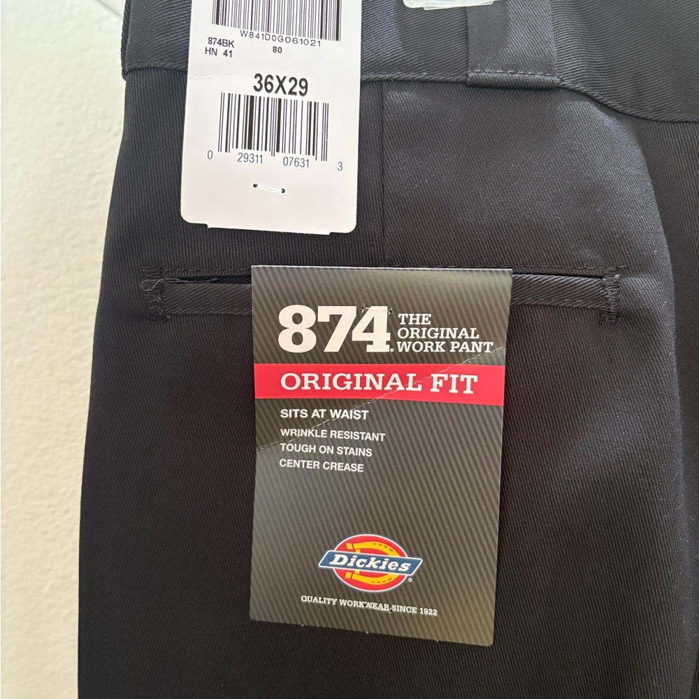 Dickies Black 874 Original Fit Work Pants